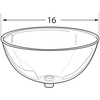 Azar Displays Clear Plastic Bowl 16" Diameter x 8" Deep 700901